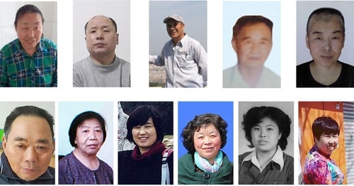 Practitioners who died in the first half of 2020 
Upper row: Xiao Yongfen, Hu Lin, Yu Yongman, Li Rongfeng, Li Guojun
Lower row: Liu Fating, Fu Shuqin, Zhou Xiuzhen, Zhou Shujie, Lin Guizhi, Gao Yan