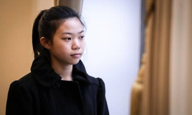 Xu Xinyang at the "Deteriorating Human Rights and Tuidang Movement in China" forum in Washington D.C. in 2018. Photo by Samira Bouaou/The Epoch Times
