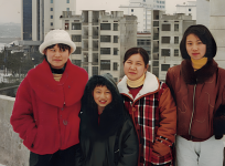 Aihua Liu (center) and Steven Wang