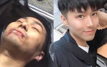 중국 쓰촨 라디오방송 진행자 팡쉰(좌)과 감옥에서 구타로 숨진 직후(우)