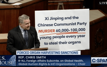 Rep. Chris Smith (R-NJ) speaks on the House floor on March 27, 2023.