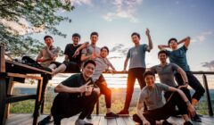 A group of young male dancers from Shen Yun Performing Arts